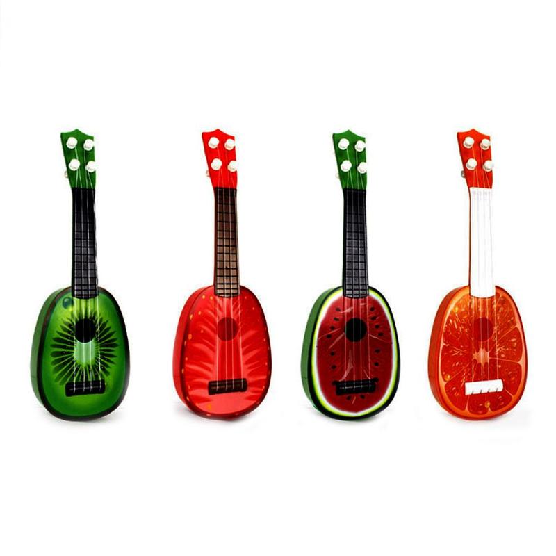 Leuke Watermeloen Gitaar Fruit Stijl Kinderen 4 Snarige Gitaar Mini Simulatie Ukulele Muziekinstrument Kids Muziek Speelgoed 18