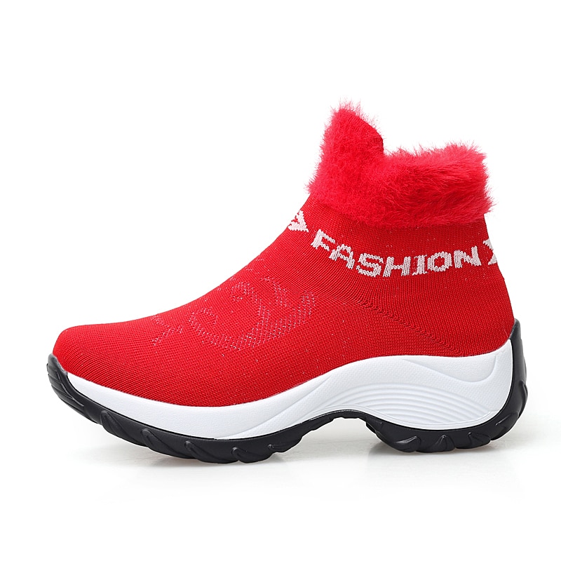 Tenis Feminino Women Tennis Shoes Plush Warm Female Gym Sport Shoes Breathable Mesh Trainers Lady Flat Sneakers Zapatos Mujer