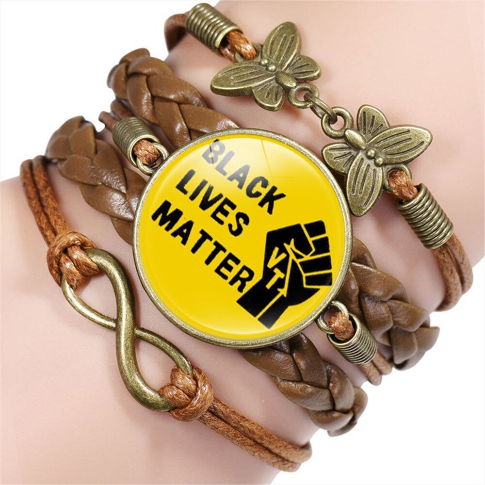 DIY Handmade Supplies I Have A Dream Hand-woven Ladies Heart-shaped Leather Love Bracelet Men's Bracelet