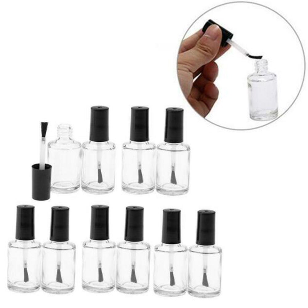 10 Pcs 15 Ml Alcohol Liquid Nail Art Polish Water Dispenser Remover Lege Glazen Fles Hervulbare Lege Cosmetische Containers