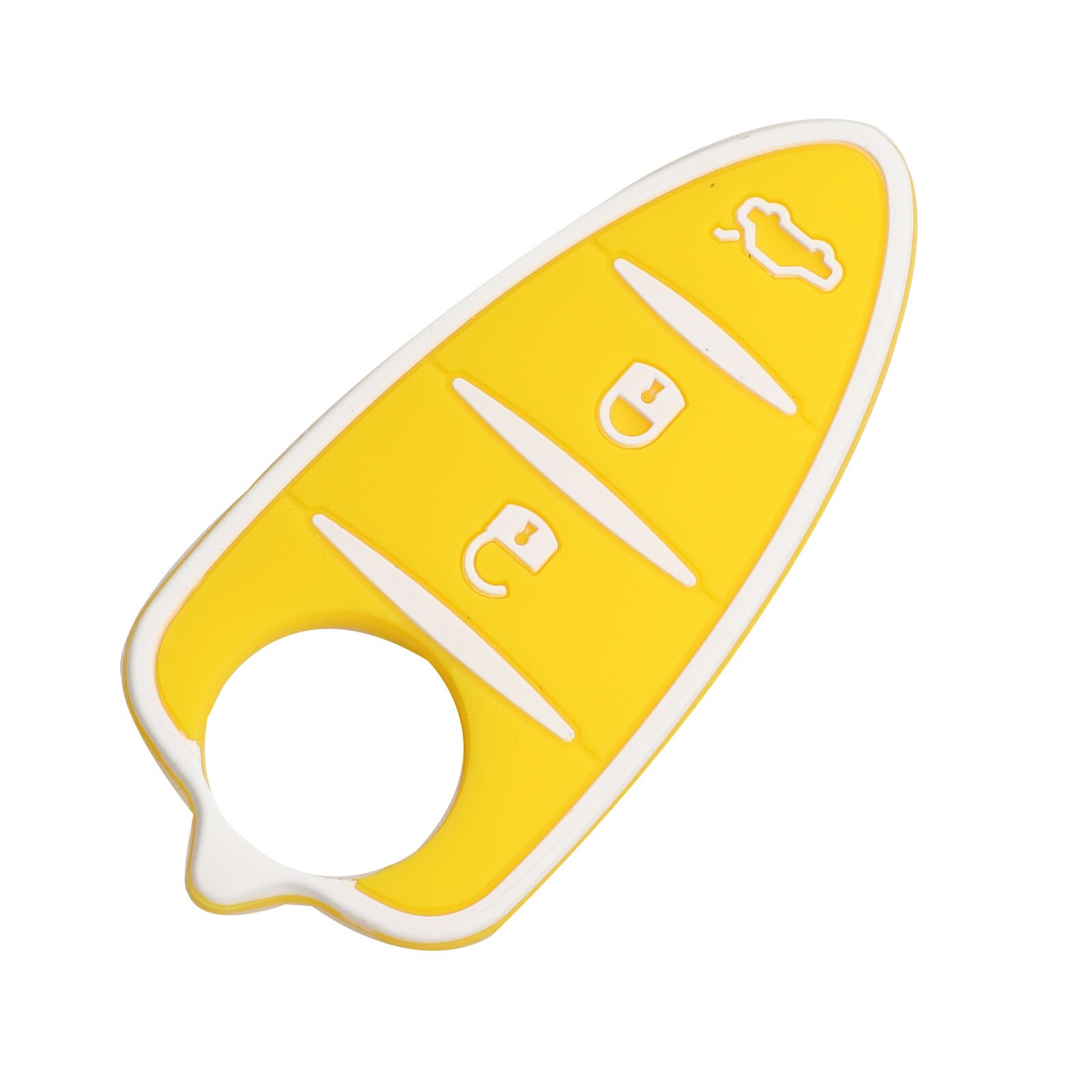 Jingyuqin kluczyk robić samochodu podkładka gumowa pokrywa 3 przyciski robić Alfa Romeo Mito Giulietta 159 GTA pokrywy skrzynka: żółty