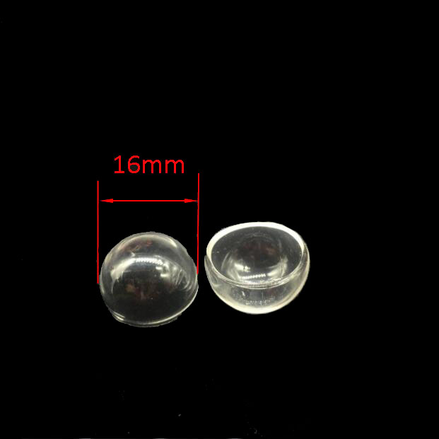 10 pièces hémisphère verre breton couvercle, bricolage clair demi-rond bouteille verre globe bulle verre fiole pendentif 8-70mm: GRIS