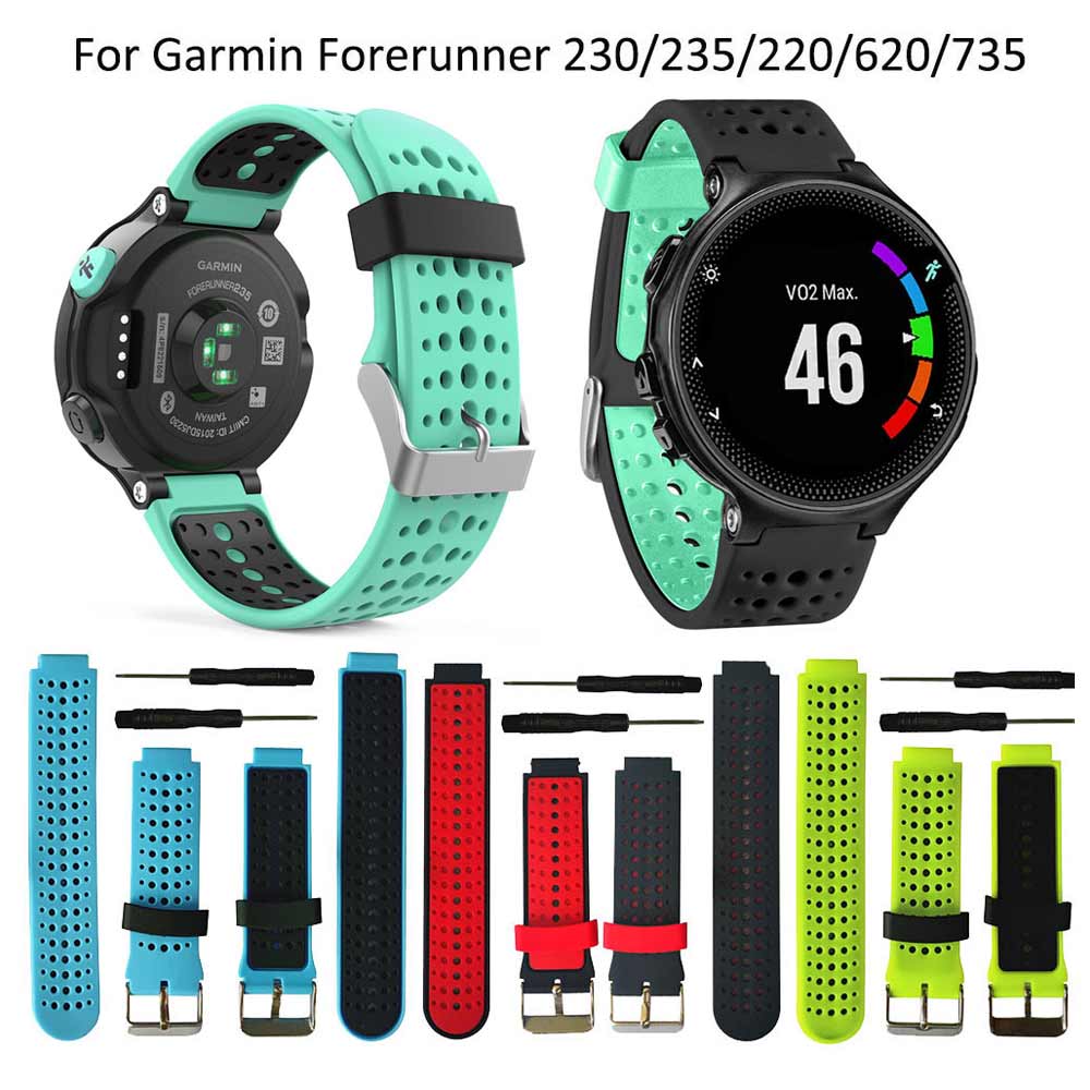 13 colores para Garmin Forerunner 235 brazalete con correa de silicona para Garmin Forerunner 220/230/620/630/735XT GPS Accesorios