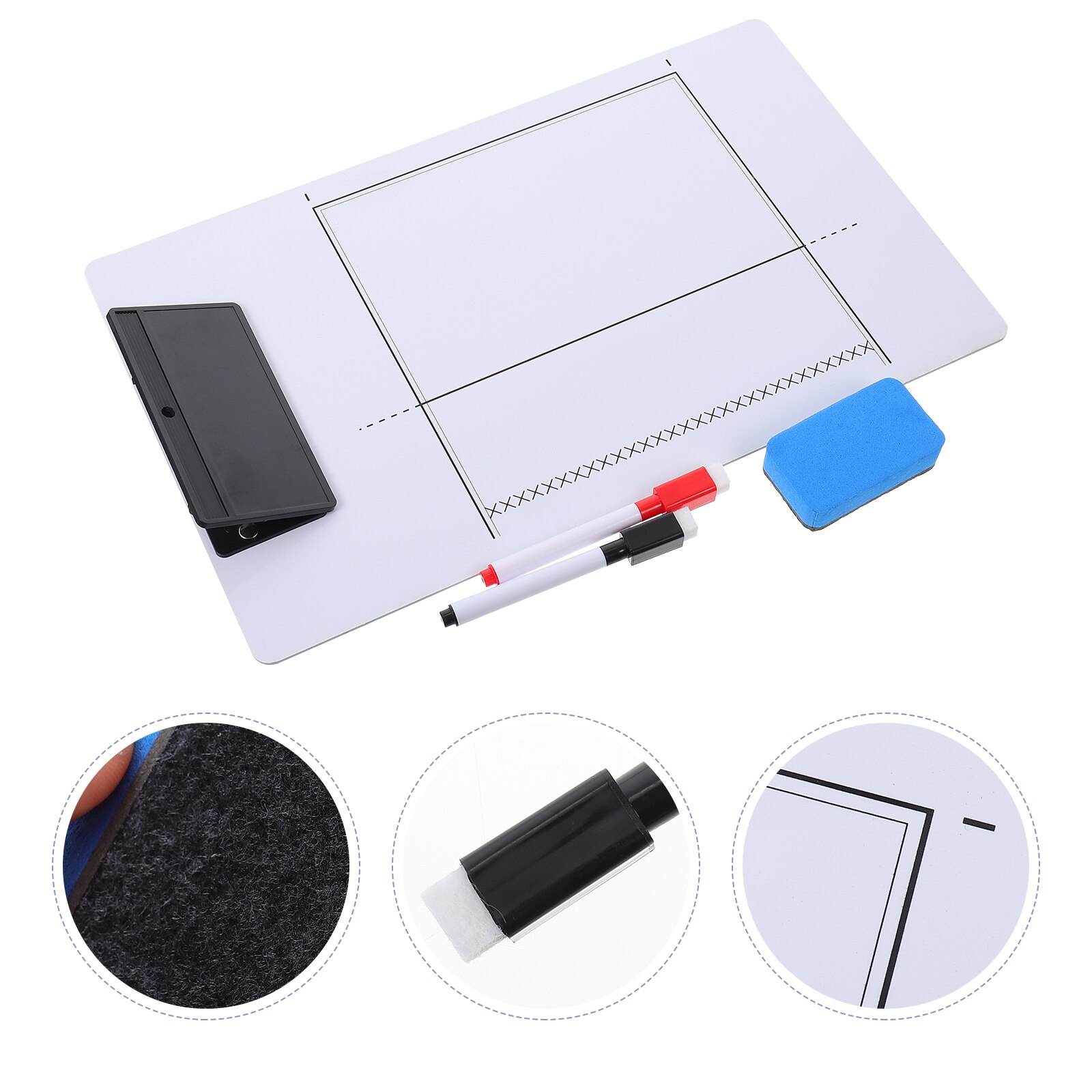 1 set of volleyball game coaching board competition tactics board (white)