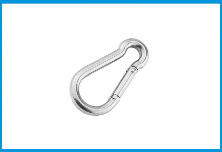 6mm Multifunctional 304 Stainless Steel Spring Snap Carabiner Quick Link Ring Hook snap shackle Chain Fastener Hook