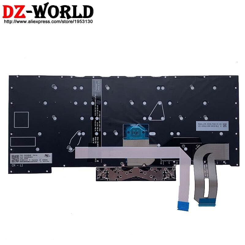 Original US English Backlit Keyboard For Lenovo Thinkpad P1 Gen3 X1 Extreme 3rd Laptop SN20W85496