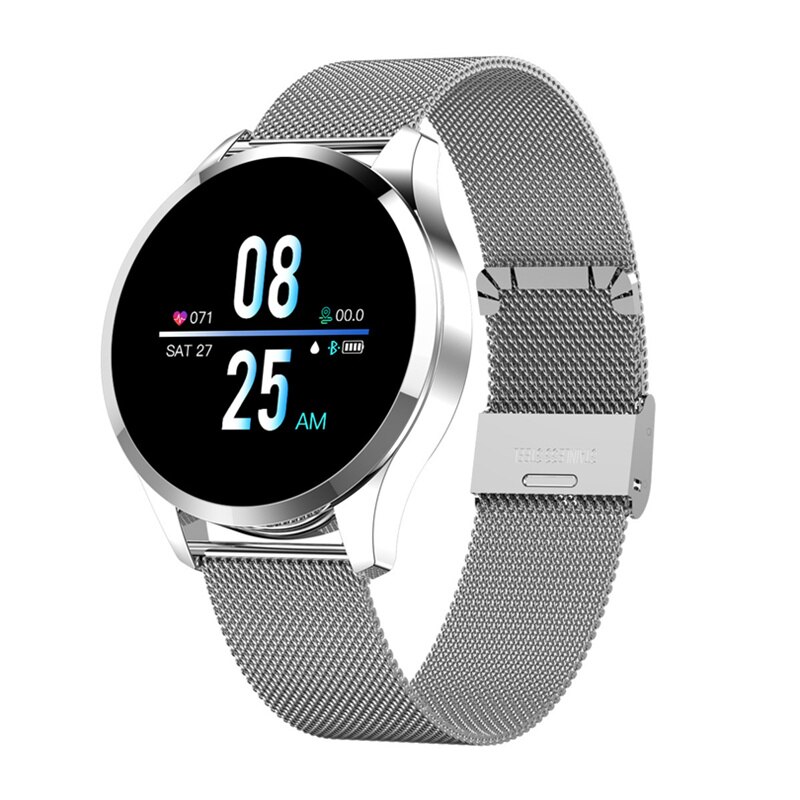 Q9 Smart Uhr Wasserdichte GPS Abstand Track Bluetooth Smartwatch männer Herz Rate monitor Fitness Tracker Q8 Armband Android IOS: sliver