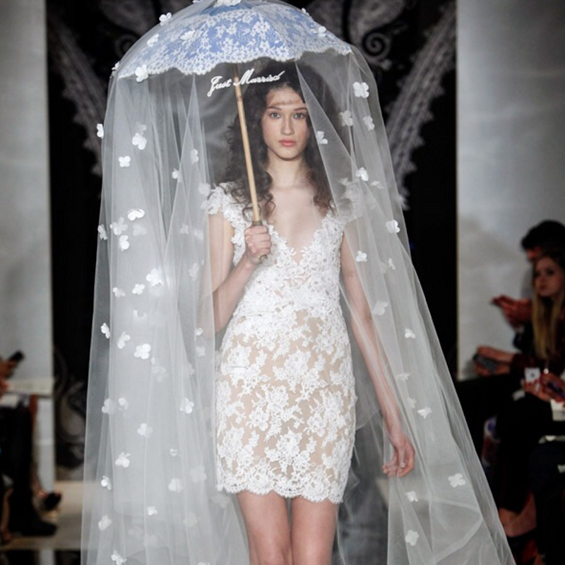 Floor Length Wedding Veil Flowers Wedding Veils Long velos de novia 3 meters Bride Veil Without umbrella DQG1029