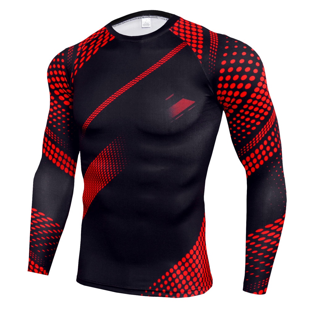 Equipamento térmico frio masculino compressão seca rápida mock ciclismo roupa interior manga longa t camisas