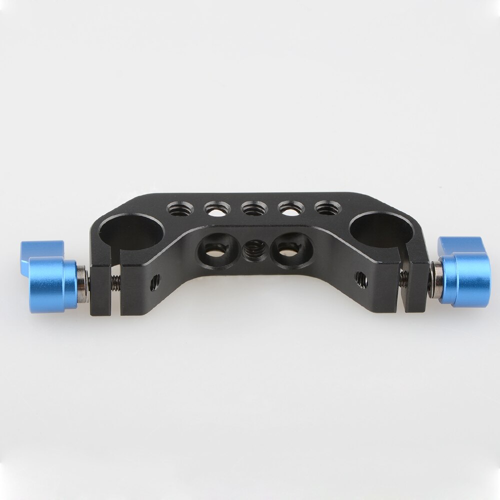 CAMVATE 15mm Railblock Rod Clamp for Shoulder Rig Baseplate (Blue Thumbscrew) C1714
