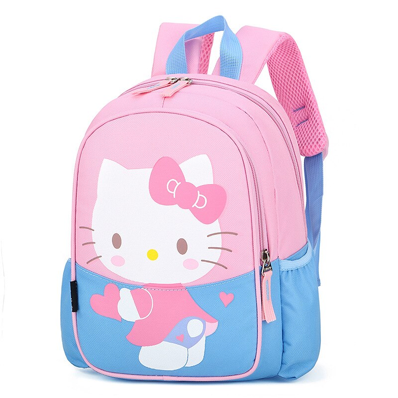 Kinderschoolrugzakken cartoon dinosaurus rugzak kinderen schouderrugzakken tas mochilas infantil: Kat -blauw