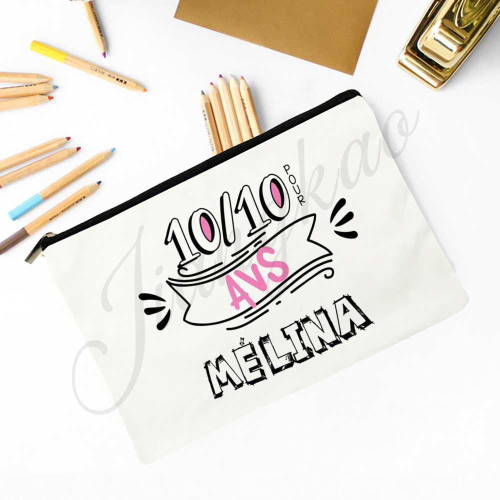 Franse bedrukte make-uptas Reizen Neceser Reistoilettas Organisator Schoolpotloodzakken Afstudeercadeau voor Maitresse Atsem Aesh Avs: Army Green