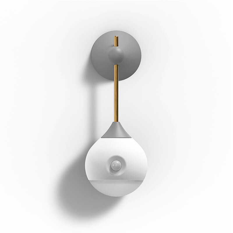 Sothing nachtlicht smart sensor tragbare infrarot-induktion usb-aufladung abnehmbare mijia nachtlampe für mi smart home: Grau