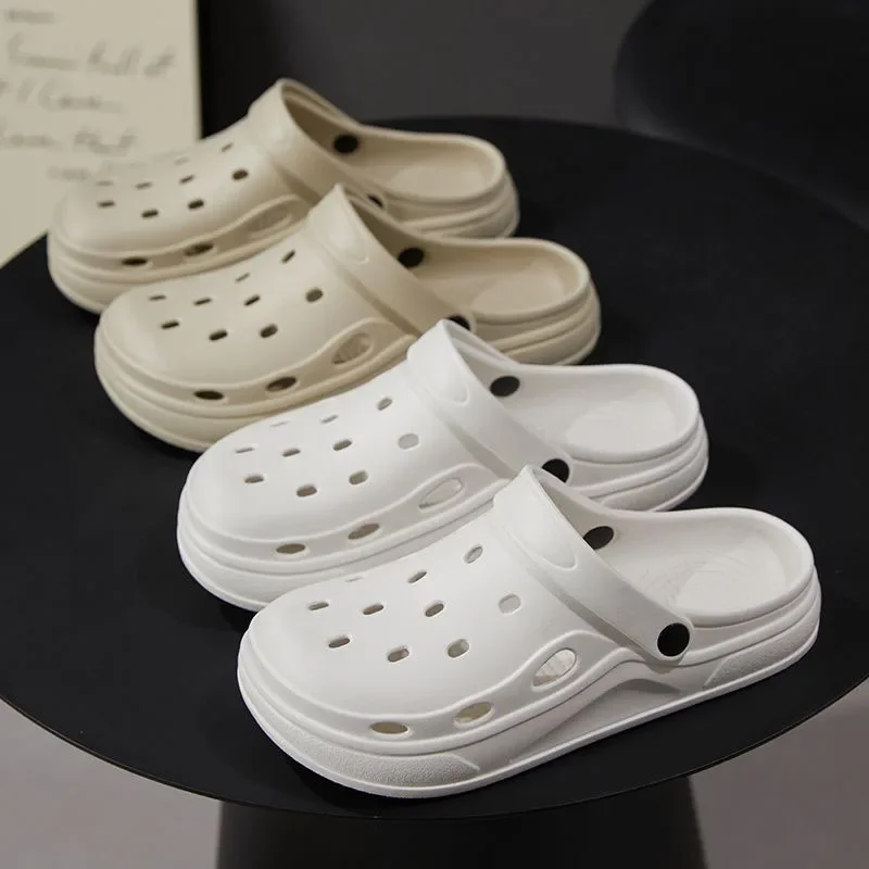 Sandalias de de verano, zapatillas impermeables, zapatos para hombre, toboganes para exteriores, calzado para jardín de suela blanda, zuecos, sandalias de playa EVA, Zapatillas de casa
