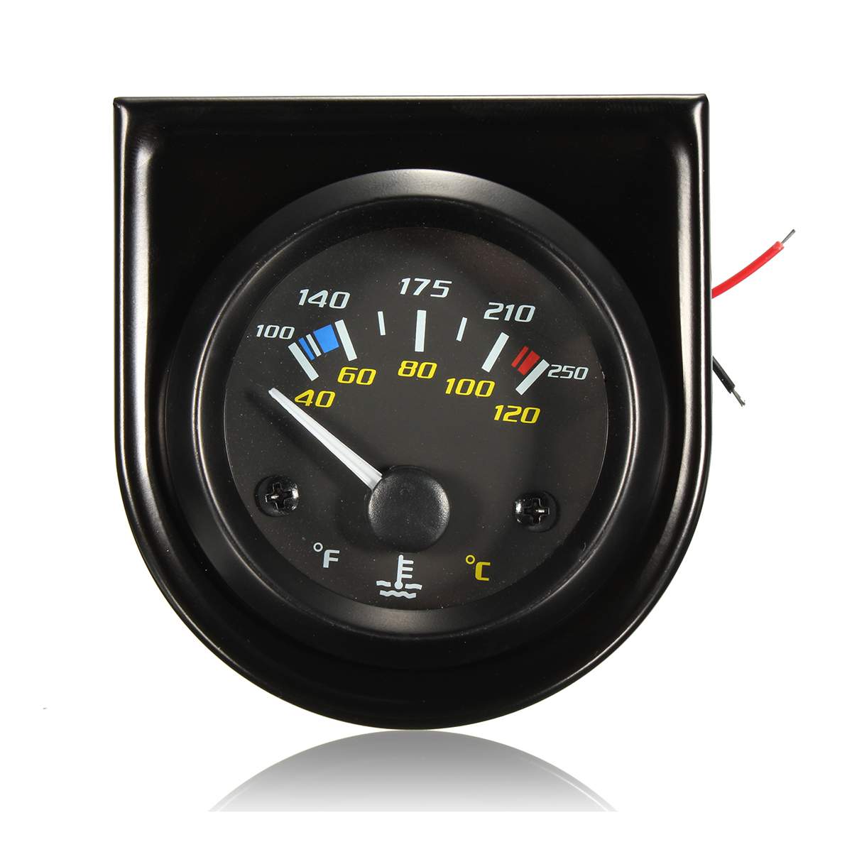 Universal 2 Inch 52mm Car Dual Analog Water Temperature Temp Gauge 40-120 C/100-250F White LED for 12 Volt System