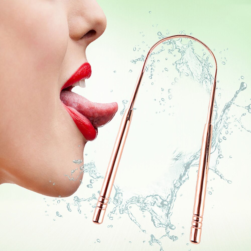 Tongue Scraper Cleaner Fresh Breath Cleaning Tongue Loaded Toothbrush Dental Oral Hygiene Care Tools