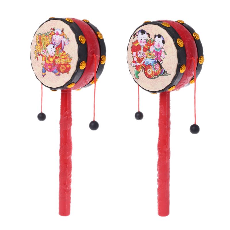 Spin hochet tambour singe tambour chinois enfant jouet Q22D