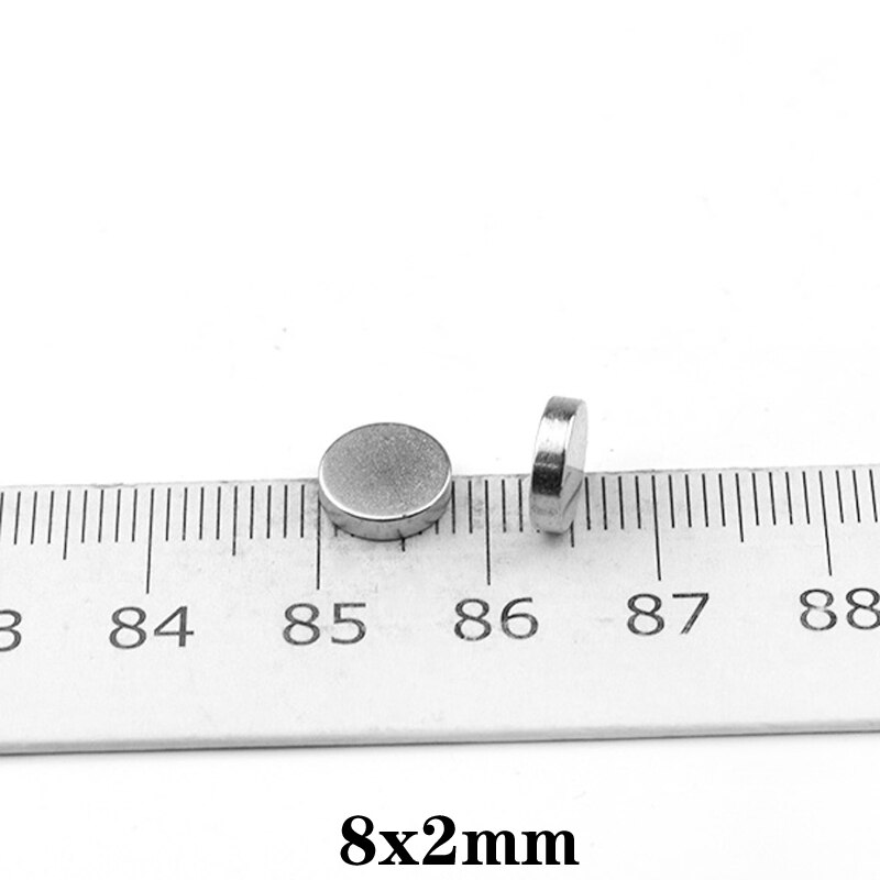 50 ~ 600 Stuks 8X2 Mm Neodymium Magneet 8Mm X 2 Mm Permanente Ronde Magneet Sterke 8X2 Mm Super Krachtige Magnetische Schijf Magneet Sheet 8*2 Mm