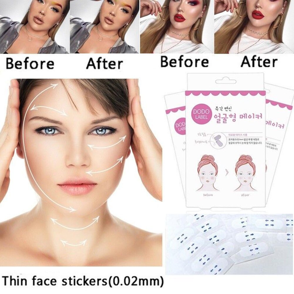 Pcs Lift Face Sticker Makeup Chin Invisible Tighten Breathable Instant Lifting Adhesive Tape