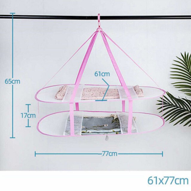 Typ haka kosz robić suszenia gospodarstwa domowego dwuwarstwowe skarpety suszenie netto ubrania płaskie netto kieszeń wieszak na ubrania składany 1 sztuka: G