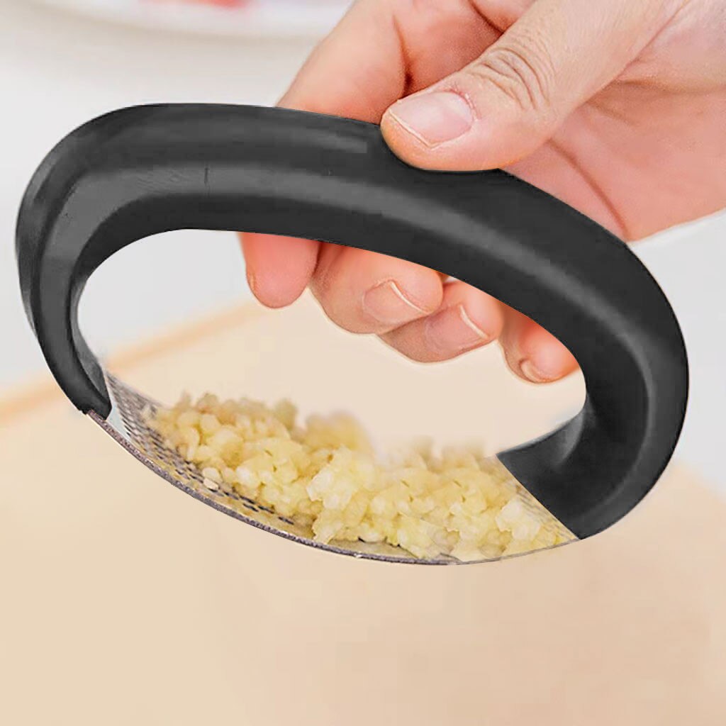 Manual Rubber Knoflookpers Crusher Handig Squeezer Mincer Chopper Keuken Gadget Cleaner Keuken Efficiënte Accessoires: Black 