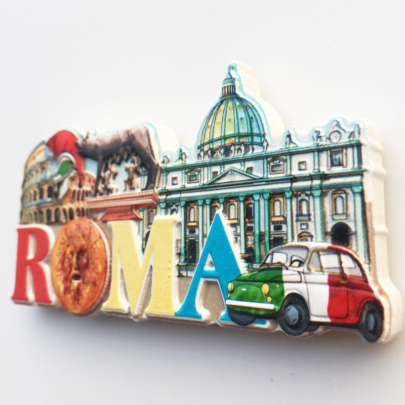 Italy Rome tourist souvenir landmarks magnetic stickers refrigerator