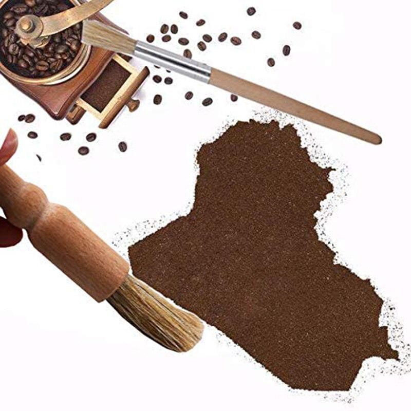 4 sztuk/zestaw szczotka robić kawy ekspres robić kawy szczotka robić czyszczenia drewniana szczotka robić czyszczenia nylonowa szczotka robić Espresso młynki robić kawy odkurzacz