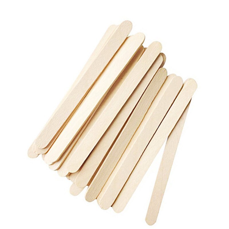 200Pcs/Set Popsicle Sticks Natural Wooden Pop Popsicle Sticks 12.5CM 11.4CM Length Wood Craft Ice Cream Stick Popsicl Accesorios