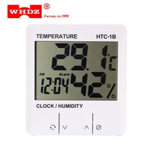 Exclusieve! Digitale Thermometer Elektronische Temperatuur Vochtigheid Meter HTC-1B Indoor Kamer Hygrometer Weerstation Wekker
