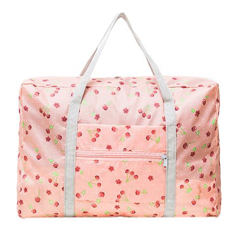 Bolsa de viagem portátil com zíper bolsa de armazenamento de bagagem de fitness esporte: Pink Cherry