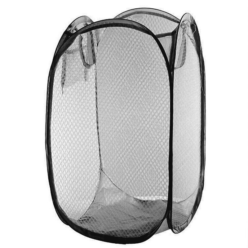 Panier à linge pliable, maille facile à ouvrir, pour dortoir d&#39;université: Black