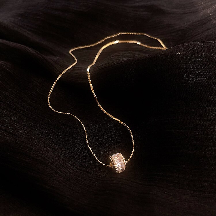 Klassieke ronde zirkoon chokers voor dames, kettingen, eenvoudige, prachtige kristallen sieraden, oorbellen