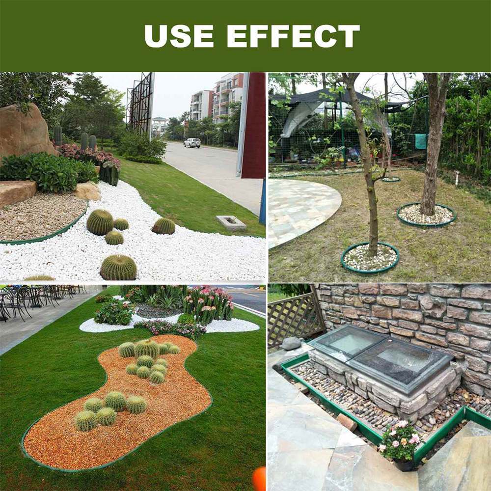 500x10cm Grass Edging Fence Border Garden Lawn Stone Lsolation Path Landscape Decorations Garden Fence Easy Assemble