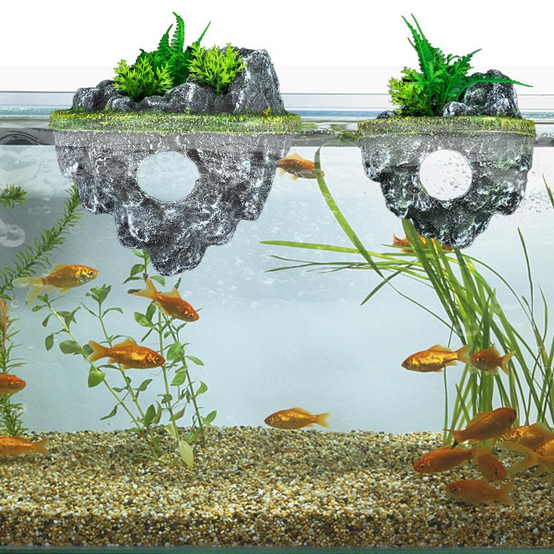 Aquarium Schwimmende Insel Aquarium Landschaft Ausgesetzt Steingarten Dekoration Schwimmenden Stein Tank Ökologische Landschaft Zubehör