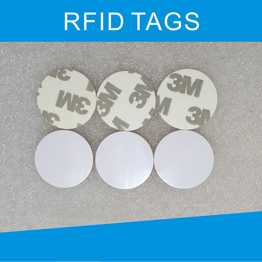 50Pcs 125 Khz Rfid Id 3M Sticker Coin Cards TK4100 Chip Compatibel EM4100 Voor Toegangscontrole Alleen Lezen