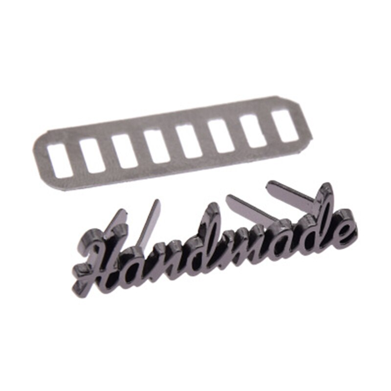 Étiquettes en métal avec lettres faites à la main, bricolage, couture artisanale, décoration, accessoires pour sacs de chaussures, 10 pièces: B-4