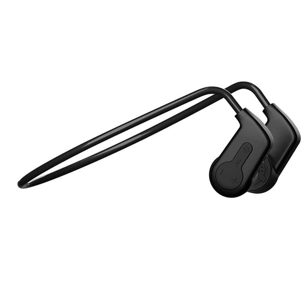 Trådløs knogle lednings headset ipx 8 vandtæt  mp3 hovedtelefoner bluetooth 16g med mikrofon  mp3 svømning sports øretelefoner øretelefoner  k3: Sort