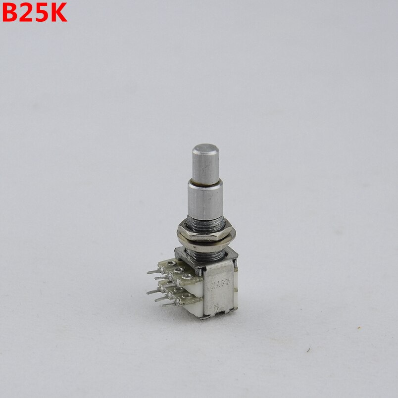 【Made in Korea】1 Piece Alpha Stacked Dual Concentric Potentiometer(POT) No Center Detent ( #1121 ) Guitar Accessories: B25K  1 Piece