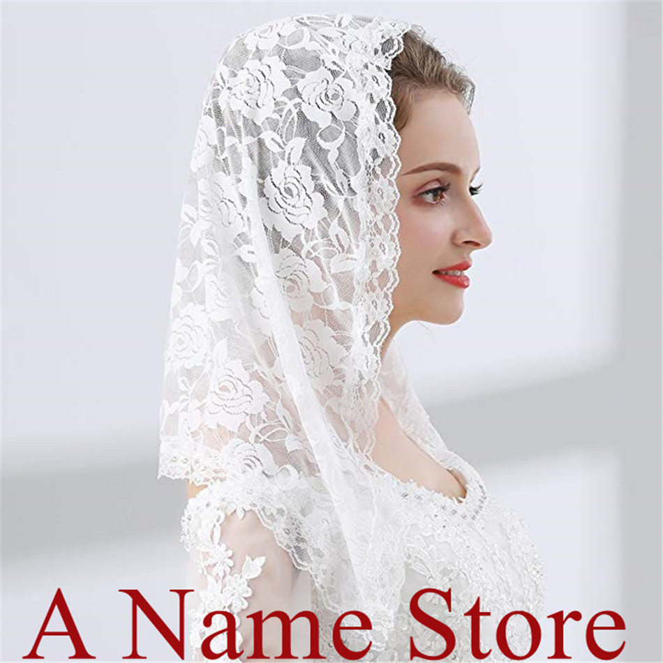Voile en Dentelle blanche pour église, style catholique, couvre-chef,