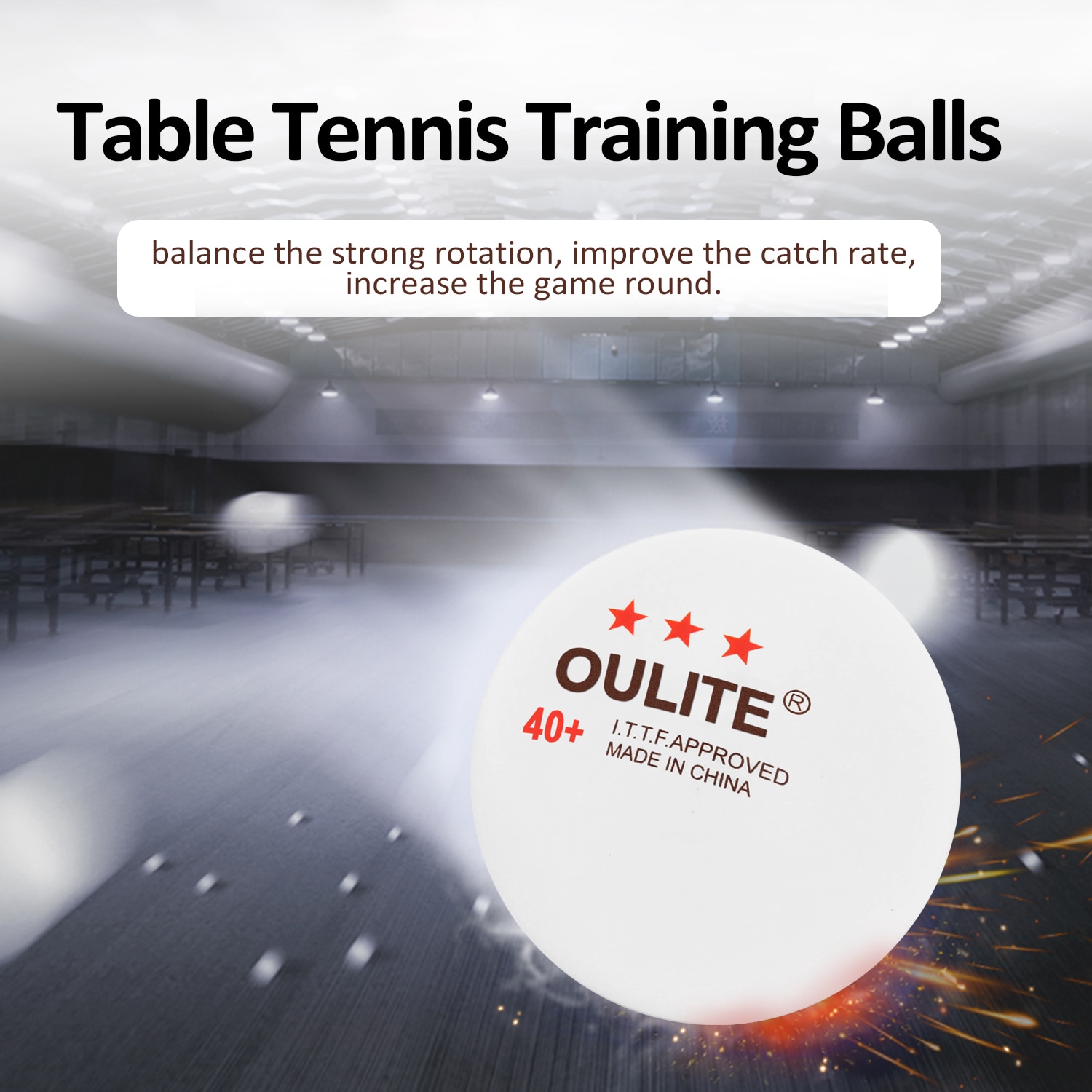 100PCS 40mm Table Tennis Training Balls High Bounce Table Tennis Practice Ball Practical Ping Pong Balls