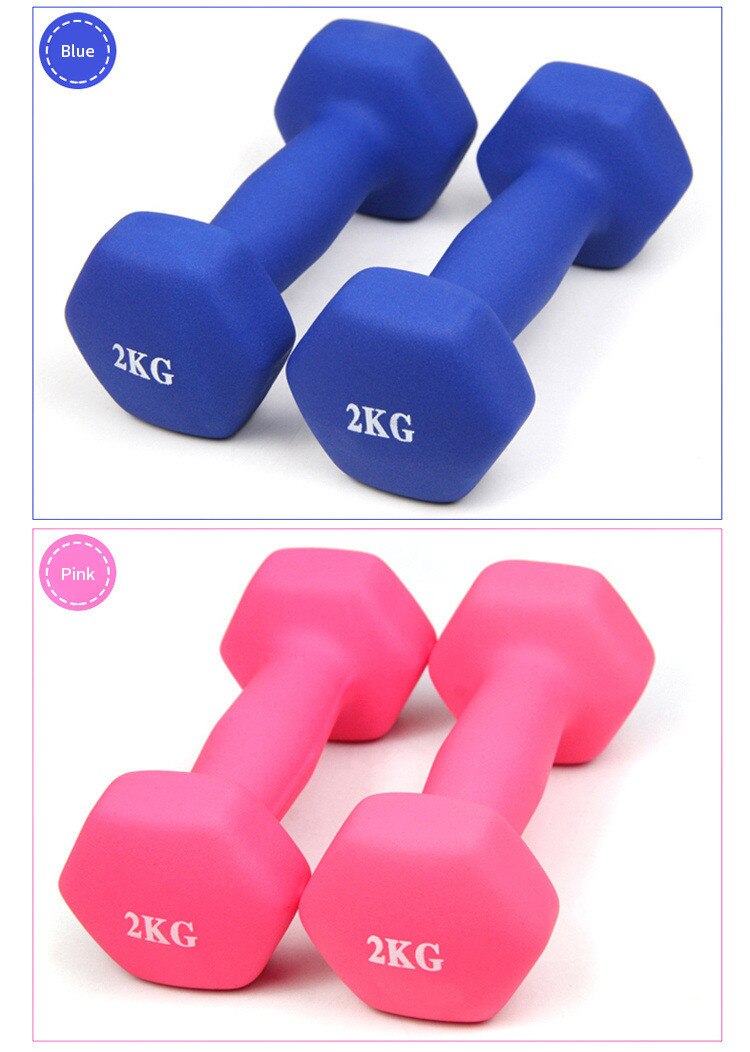 New1Kg Fitness Dumbbell women's fitness dumbbell Arms For Fitness Gym sports goods equipment 2pc