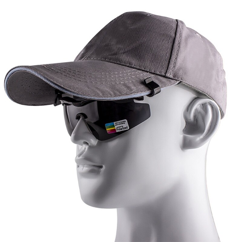 Outdoor Gepolariseerde Vissen Bril Hoed Vizieren Sport Clips Cap Clip Op Zonnebril Voor Fietsen Wandelen Golf Eyewear UV400 B
