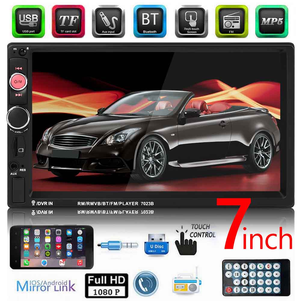 7 inch Double 7023B DIN Car FM Stereo Radio MP5 Player HD TouchScreen Multimedia Player with Mounting Kit