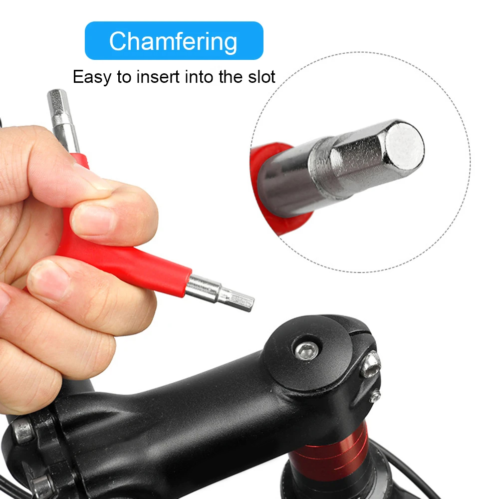 Chave sextavada de bicicleta, 4/5/6mm, 3 vias, formato y, aço multifuncional, mtb, ferramenta de reparo de bicicleta de estrada, ciclismo, chave allen, ferramentas manuais