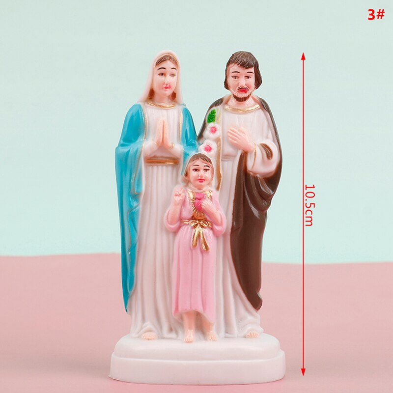 Statue de la vierge marie bleue en plastique, Statue de la vierge marie, faite à la main, jésus, décoration de la maison, de noël: 3