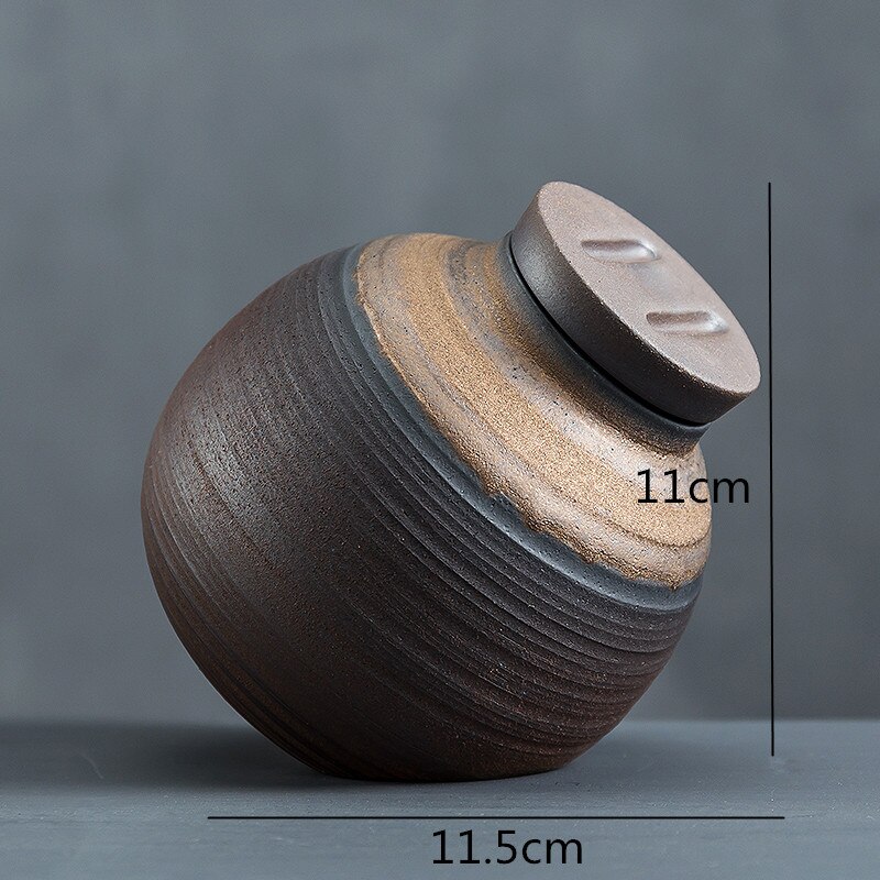 Stoneware Tea Caddy Ceramic Jar Tea Box Tea Container Tea Organizer Storage Tank Candy Jar Decorative Jar Storage Box Tea Can: 01
