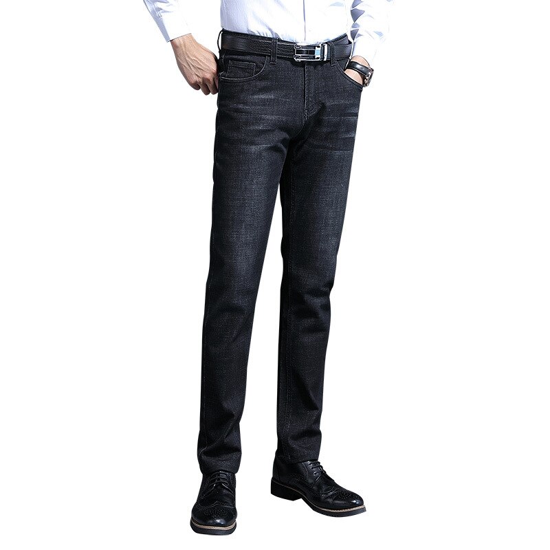 Jeans herr slim fit herr jeansbyxor casual herr jeans homme byxor skinny jeans herr raka svarta blå jeansbyxor