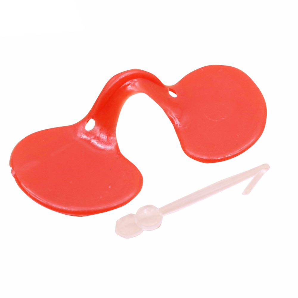 50 Pcs Chicken Glasses Red Plastic Material No. Perforated Anti-pecking Chickens Chicken Supplies Equipment Goggles