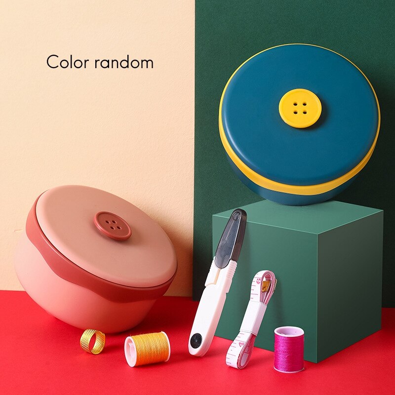 Portable Sewing Box Set Household Multifunctional Sewing Bag Household Round Sewing Needle Button Storage Box