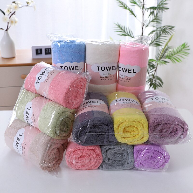 24 Kleuren Coral Fleece Absorberende Haar Zwemmen Gezicht Hand Badhanddoek Sets Microvezel Handdoeken Badkamer Handdoeken Microfiber Handdoek Set
